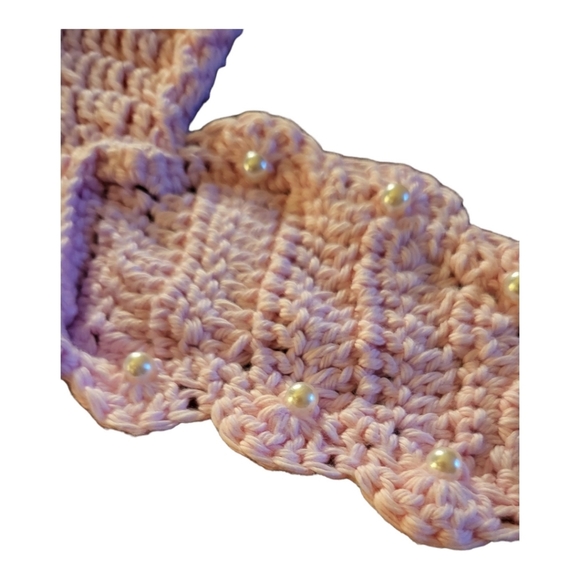 Mermaid Princess Crochet Newborn Mermaid Tail Cocoon & STARFISH HEADBAND - Picture 4 of 8